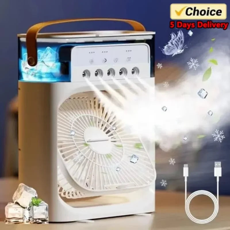 Portable 3 In 1 Fan Air conditioner with LED Night Lights